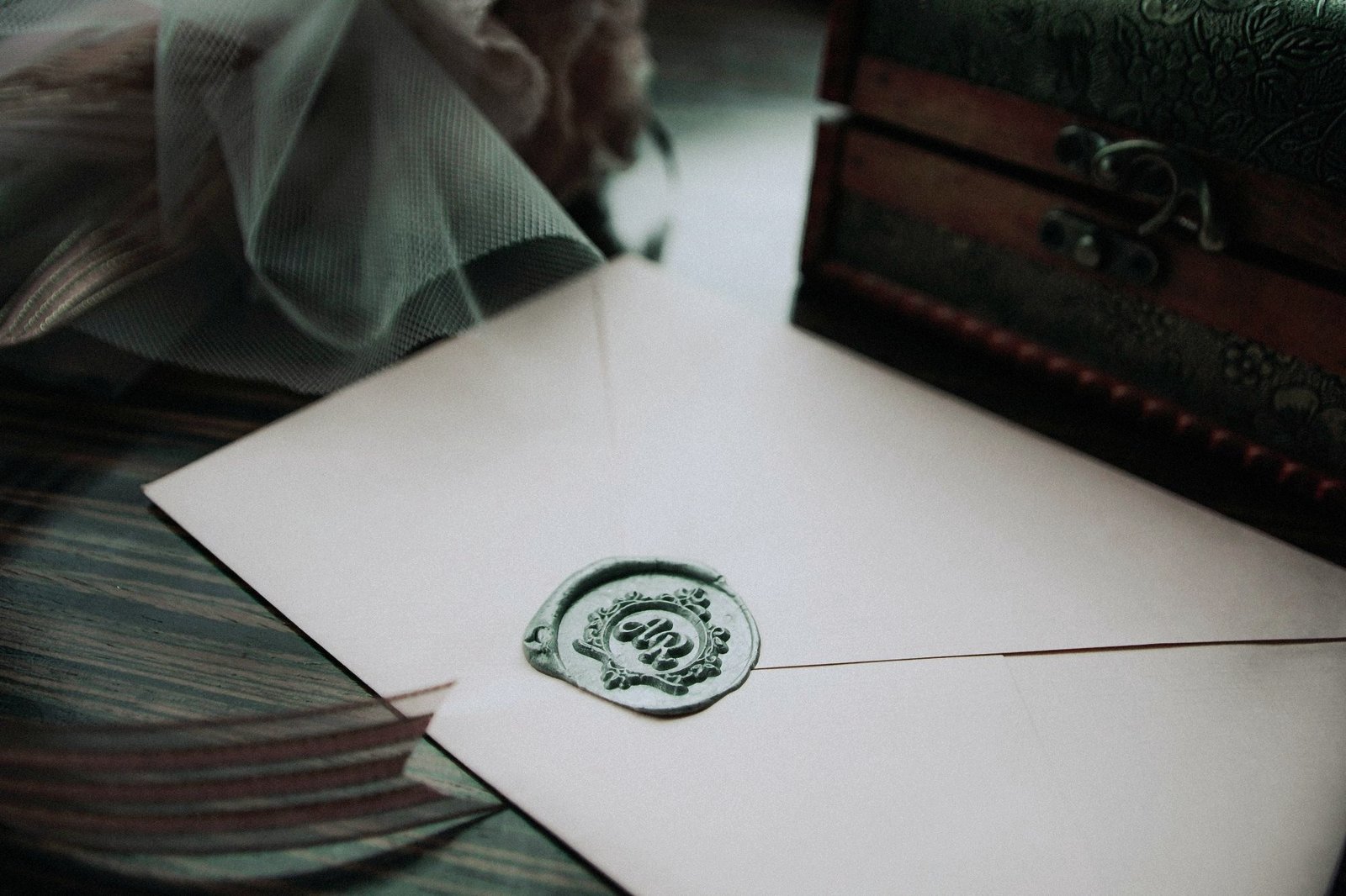 A sealed envelope on a table