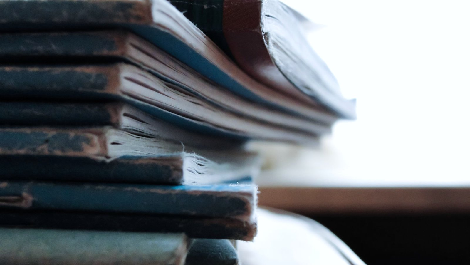 A stack of old journals